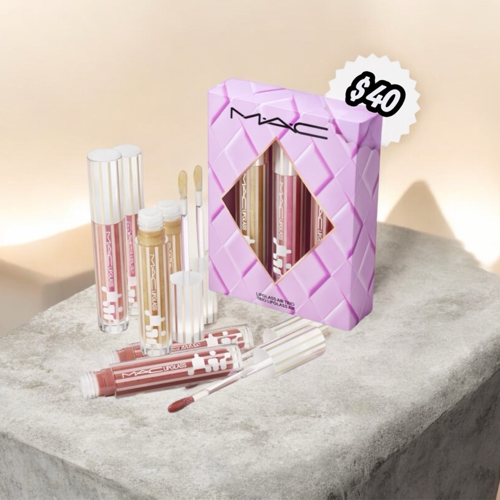 ‼️🫦M•A•C Gloss Enthusiast LipGlass Air Trio🫦